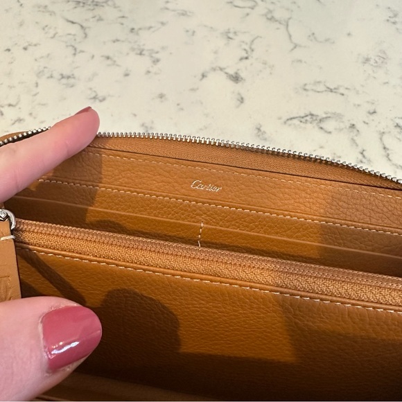 Cartier Tan Leather C De Cartier Continental Wallet - Picture 5 of 5